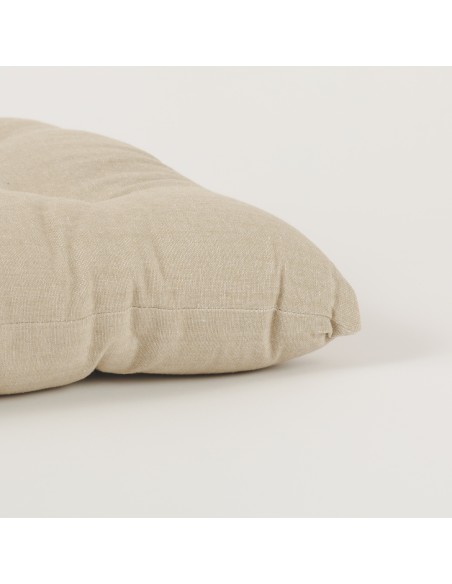 Almofada de cadeira botões algodão liso