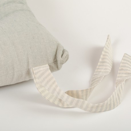 Almofada de cadeira botões algodão liso