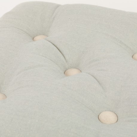 Almofada de cadeira botões algodão liso