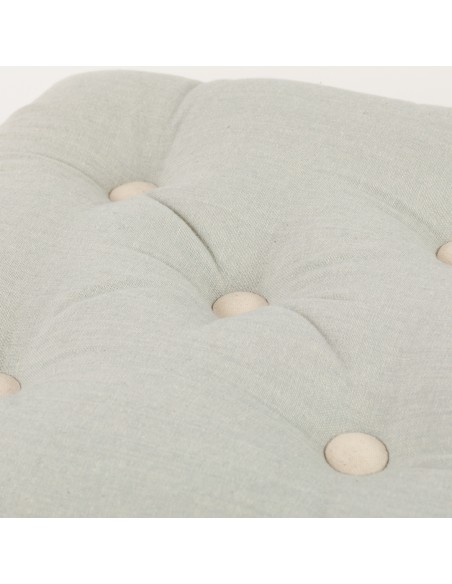 Almofada de cadeira botões algodão liso