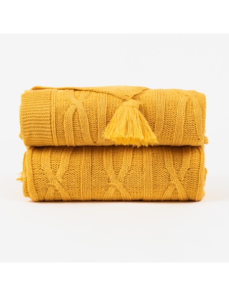 Plaid Ocho com borlas