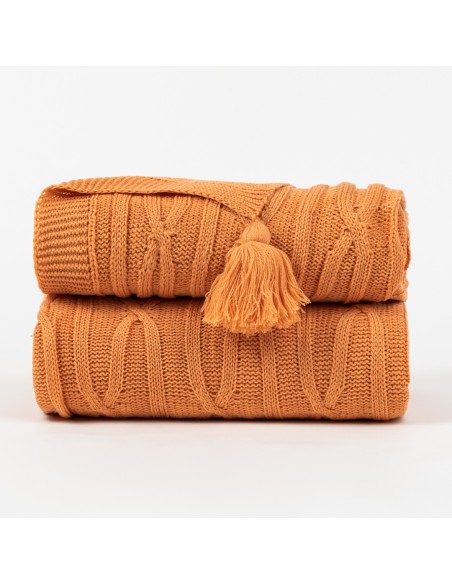 Plaid Ocho com borlas