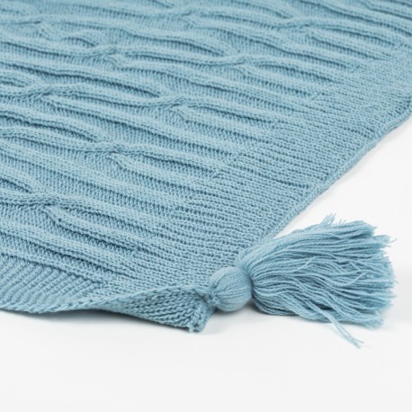 Plaid Ocho com borlas