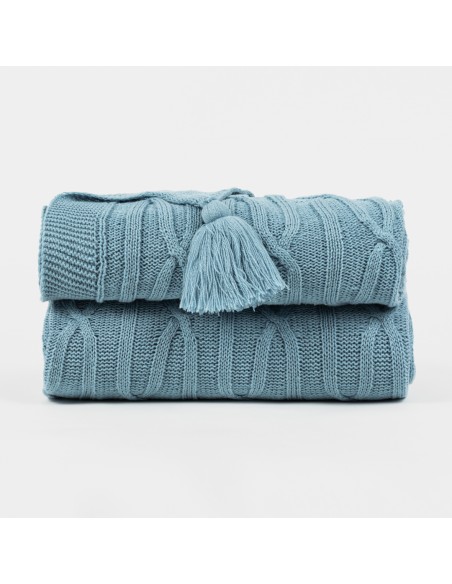 Plaid Ocho com borlas