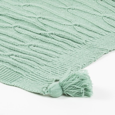 Plaid Ocho com borlas