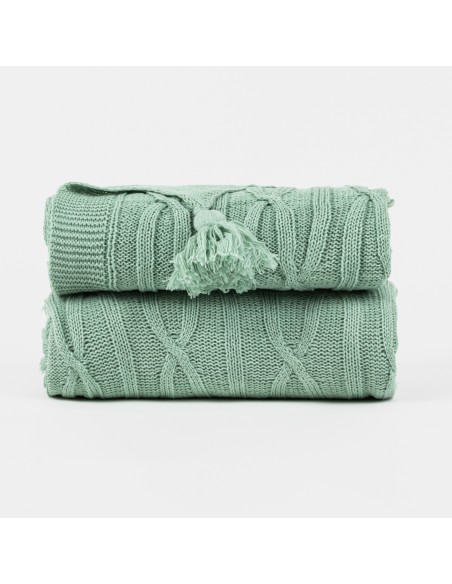 Plaid Ocho com borlas