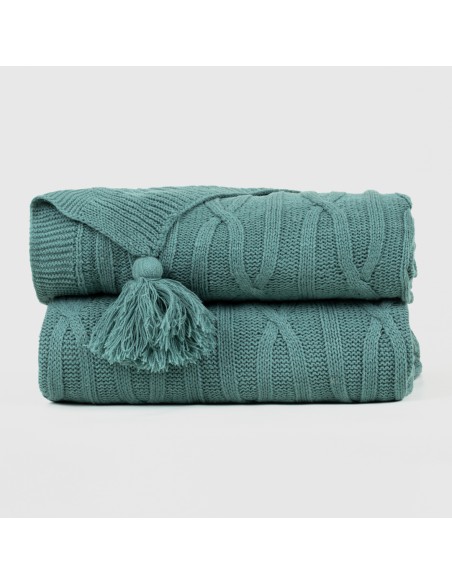 Plaid Ocho com borlas