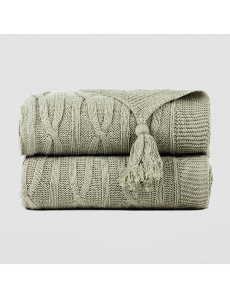 Plaid Ocho com borlas