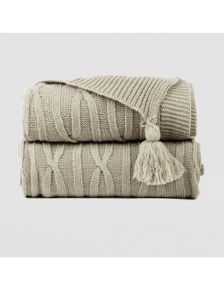 Plaid Ocho com borlas