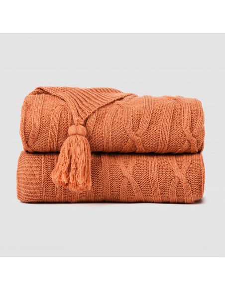 Plaid Ocho com borlas