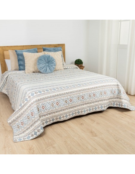 Colcha bouti Iker azul indigo Colcha bouti Iker azul indigo