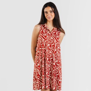 Vestido curto com gola e lapela soft Iratia cor telha 2