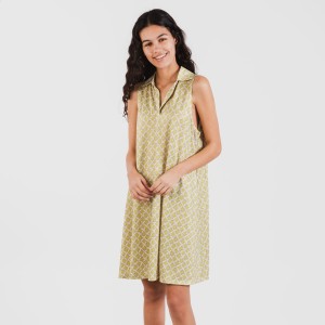 Vestido curto com gola e lapela soft Ohio verde lima 2