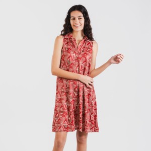 Vestido curto com gola e lapela soft Zumaia bordeaux