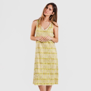Vestido midi alças soft Lemonade verde lima