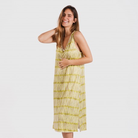 Vestido midi alças soft Lemonade verde lima