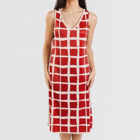 Vestido midi alças soft Naroa cor telha