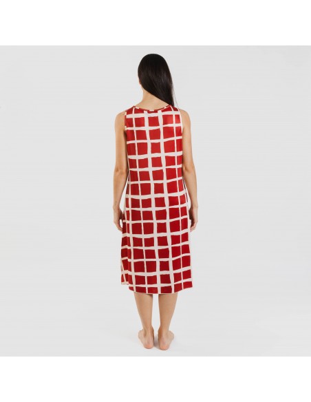 Vestido midi alças soft Naroa cor telha Vestido midi alças soft Naroa cor telha