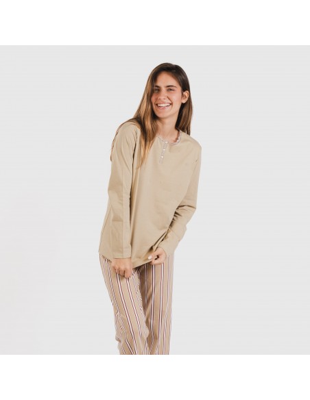 Pijama algodão Raya Ico arena pijamas-compridos-de-mulher