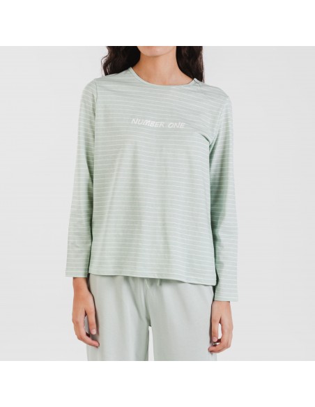 Pijama algodão Denis verde tiffany