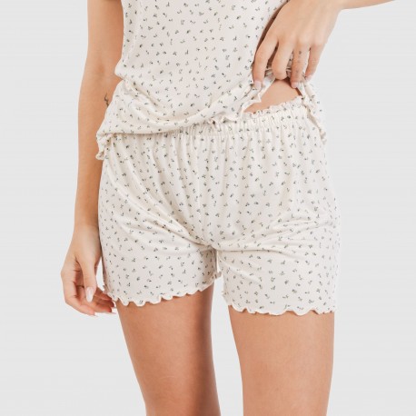 Pijama manga curta mulher soft Iris natural