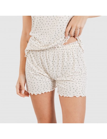 Pijama manga curta mulher soft Iris natural Pijama manga curta mulher soft Iris natural
