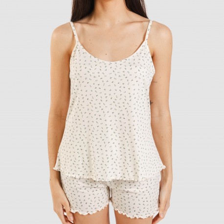 Pijama alças mulher soft Iris natural