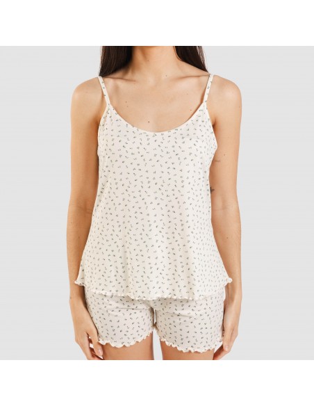 Pijama alças mulher soft Iris natural Pijama alças mulher soft Iris natural