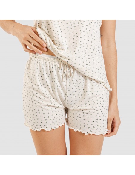 Pijama alças mulher soft Iris natural Pijama alças mulher soft Iris natural