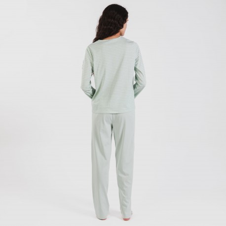 Pijama algodão Denis verde tiffany