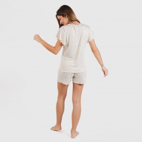 Pijama manga curta mulher soft Iris natural