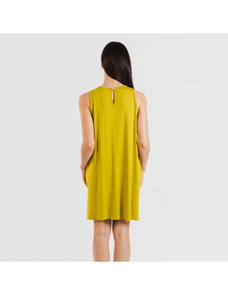 Vestido curto alças viscosa