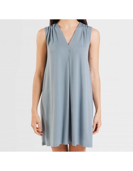 Vestido curto crepe liso Vestido curto crepe liso