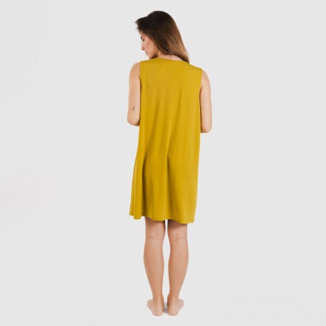 Vestido curto crepe liso