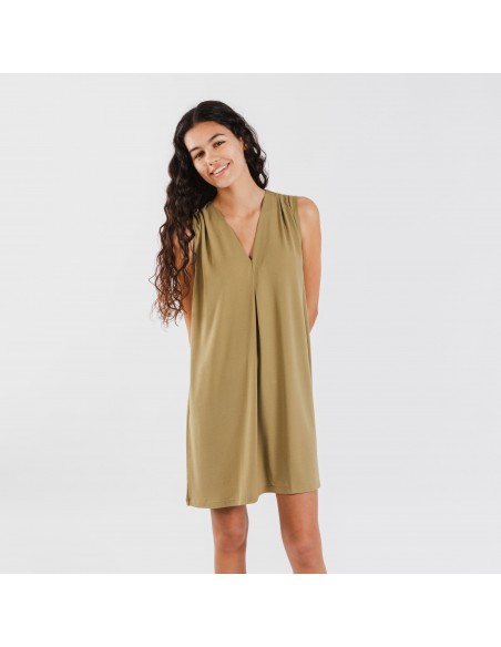 Vestido curto crepe liso Vestido curto crepe liso