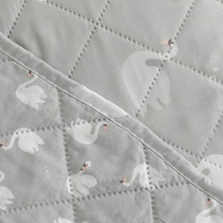 Colcha bouti Swan cinza