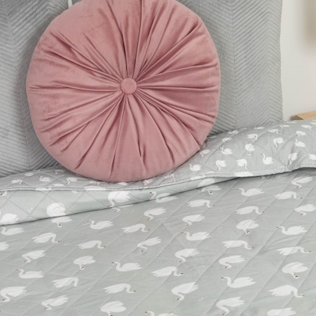 Colcha bouti Swan cinza