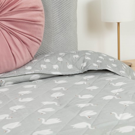 Colcha bouti Swan cinza