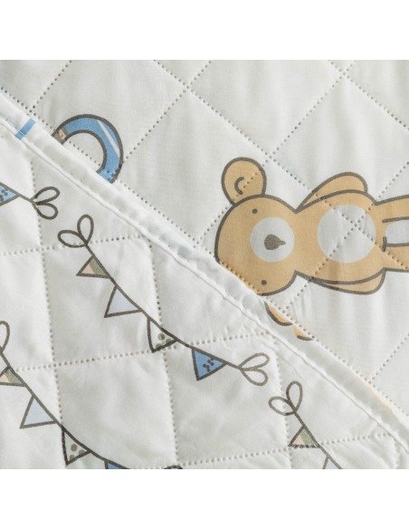 Colcha bouti Nico azul celeste