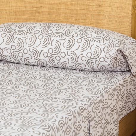 Jogo de lençóis algodão Rubeus cinza