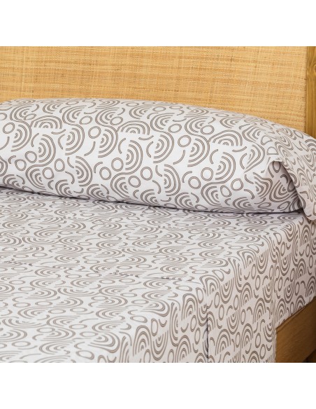 Jogo de lençóis algodão Rubeus cinza Jogo de lençóis algodão Rubeus cinza