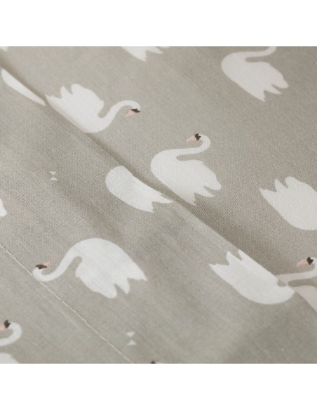 Jogo de lençóis algodão Swan cinza lencois-100-algodao