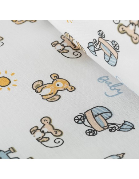 Capa de edredão algodão Nico azul celeste Capa de edredão algodão Nico azul celeste