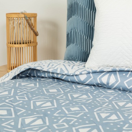 Colcha bouti Tiber azul indigo