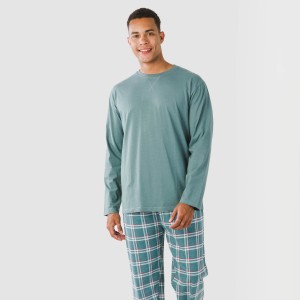 Pijama algodão homem Jamis verde blue 2