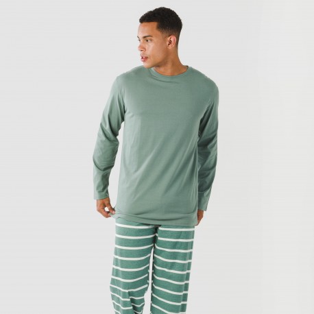 Pijama algodão homem Raya Sailor verde francês