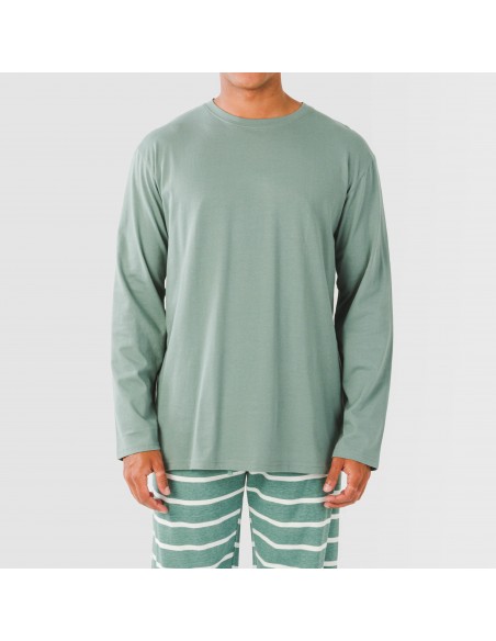 Pijama algodão homem Raya Sailor verde francês