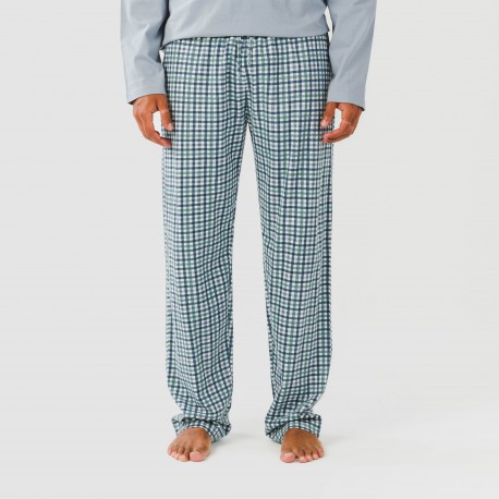 Pijama algodão homem Cuadro Joshua verde