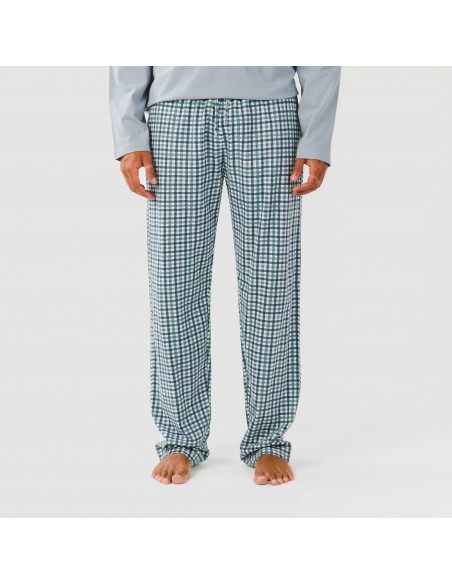 Pijama algodão homem Cuadro Joshua verde