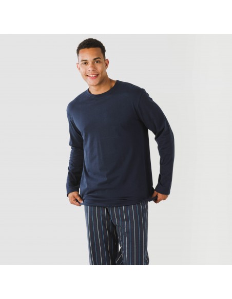 Pijama algodão homem Raya San Luis azul marinho